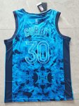 NBA 30 Curry Warriors 23-24 MVP Maillot bleu brodé